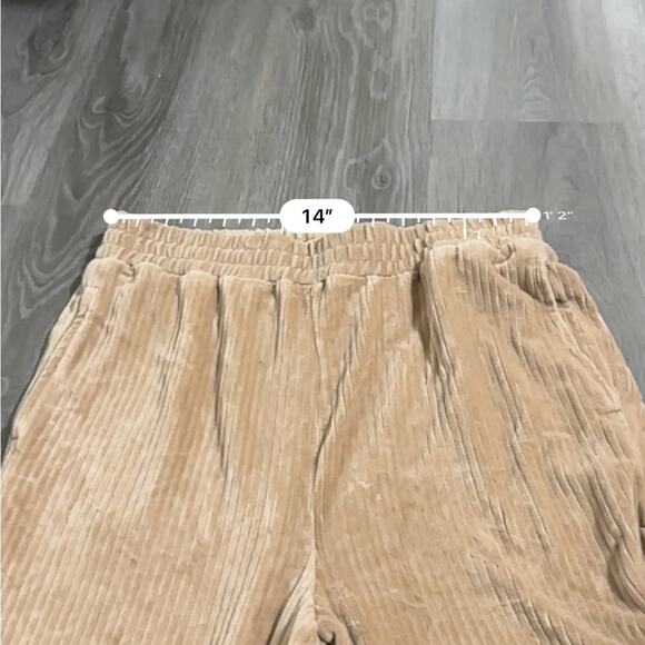 H&M Tan Corduroy High Rise Ankle Length Jogger Pants Size M - Picture 7 of 9